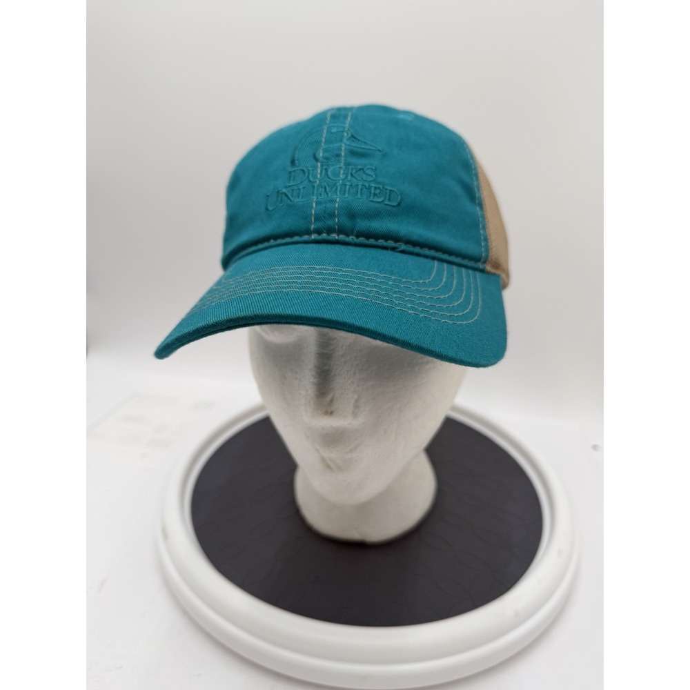Ducks Unlimited Trucker Hat Teal Tan Mesh Snapback Cap NWT Unisex OSFM